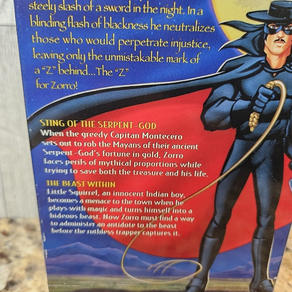 Zorro Beastly Battles Kids WB VHS Color 46 Minutes Cardboard Sleeve - Picture 9 of 10